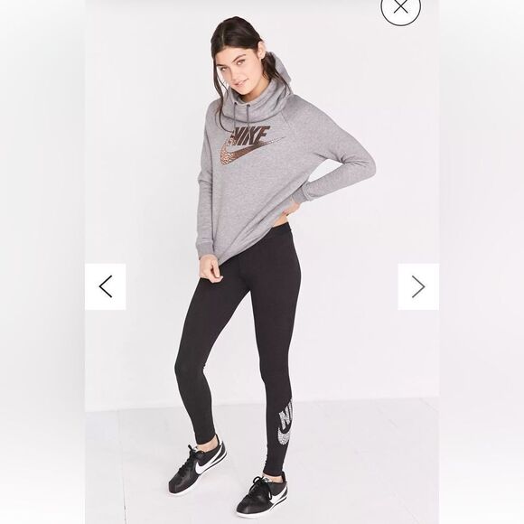 NIKE black and silver Leg-A-See GX1 Foil Legging size S. - Picture 3 of 11